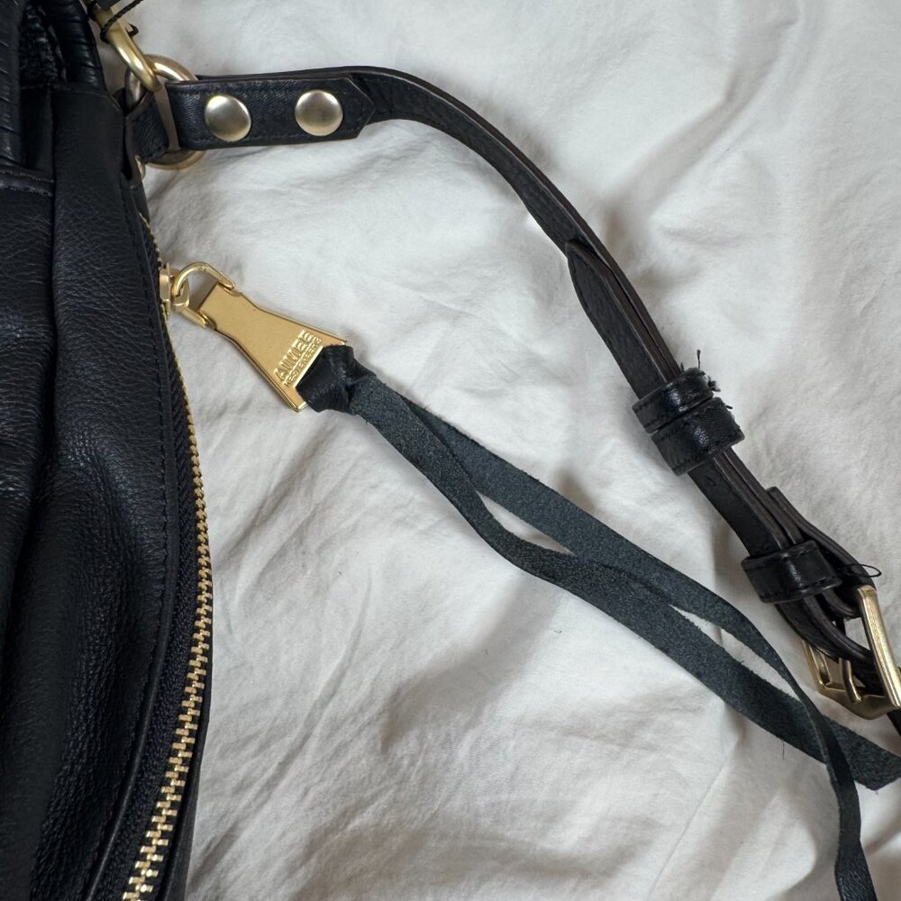 NWT All For Love Convertible Leather Shoulder Bag In Natural Shearling - Picture 7 of 15